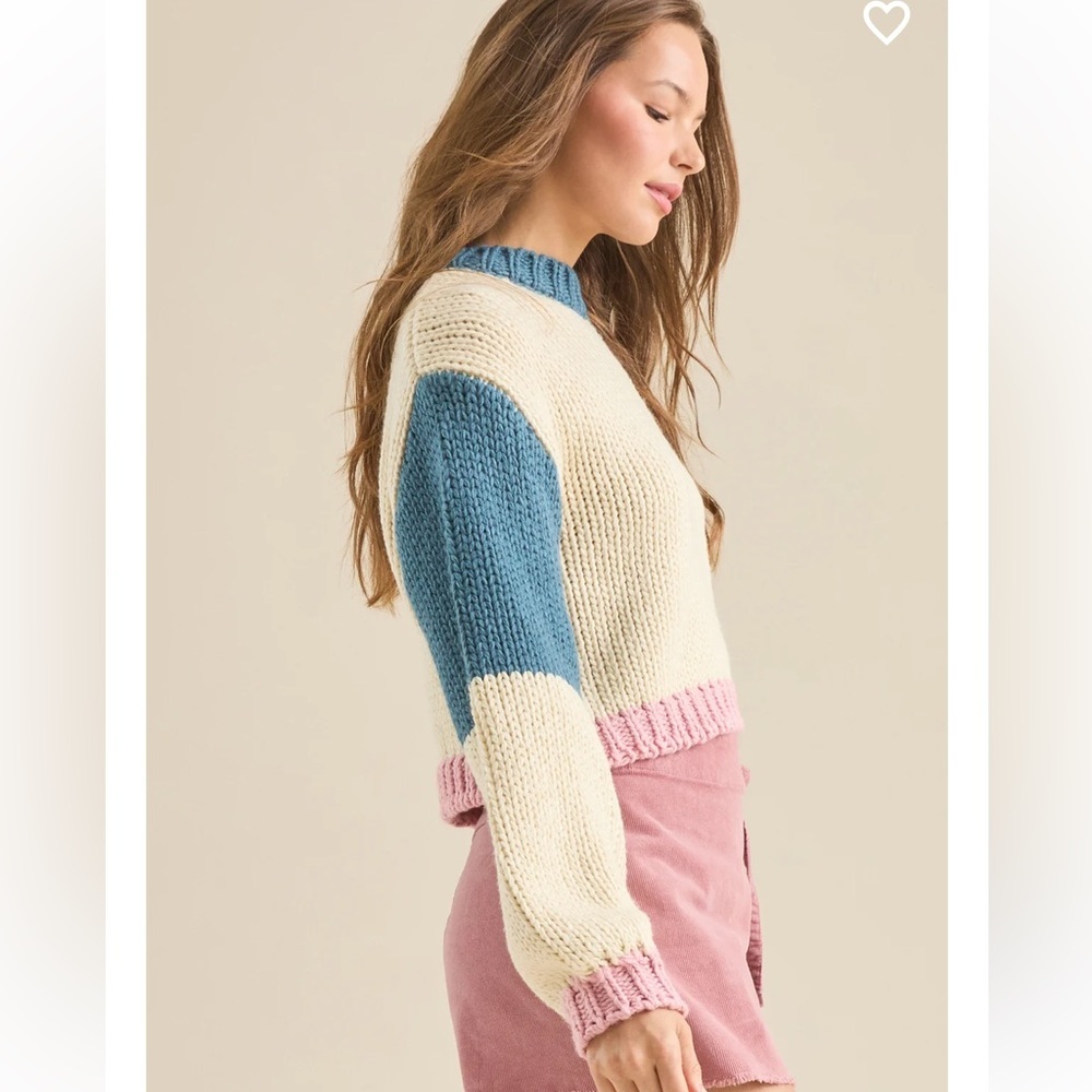 New with tags Altar’d state Thea color block chunky sweater - Picture 3 of 4